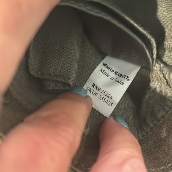 World Market olive colored suede cross body bag - Picture 3 of 4